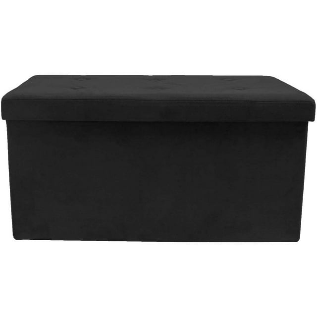 Sorbus Coffre-Banc de Rangement avec Banc Ottoman Pliable/rabattable avec Housse, Petit