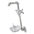 thumbnail image 5 of Cast Iron Antiqued White Spigot Faucet Bird On Flower Wall Bird Feeder Bath 16"H, 5 of 10
