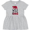 thumbnail image 3 of Inktastic Plaid Bear Wild and 1 with Arrow Girls Baby Dress, 3 of 5