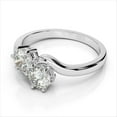thumbnail image 2 of 1.50 Cts Certified Two Rounds Moissanite, 18K White Gold Plated Solitaire Engagement Ring, Wedding Ring , Anniverary Ring, Promise Ring, 2 of 4