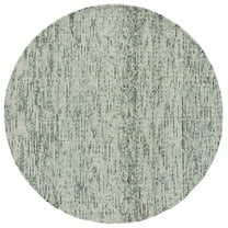 SAFAVIEH Abstract Delia Distressed Wool Area Rug, Green/Ivory, 6' x 6' Round