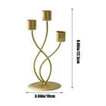 thumbnail image 3 of Jpxdew 3 Arm Curved Candelabra Candle Holder, Vintage Iron Candle Stick Holder for Dining Table Centerpiece, Romantic Wedding Party Home Decor in Gold & Black, 3 of 6