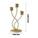 thumbnail image 3 of Centro de mesa para candelabros de hierro dorado – Candelabro curvado de 3 cabezas para una decoración romántica elegante de mesa, boda y hogar, negro moderno o dorado, 23x10x10cm, 3 of 6