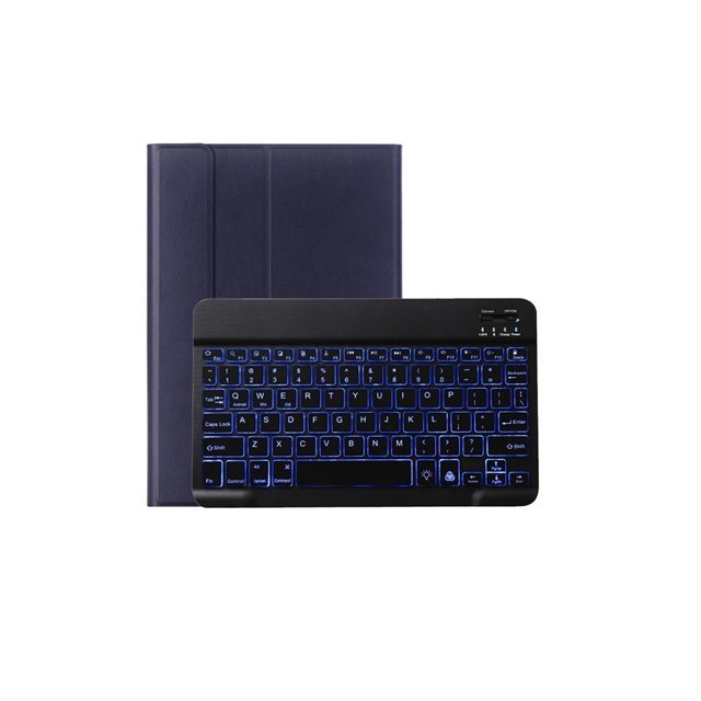 Adecuado para IPad 7 / 8 / 9 Generación 10.2 (2019 / 2020 / 2021 / 10.5) Teclado de control Bluetooth con cubierta protectora de ranura para bolígrafo