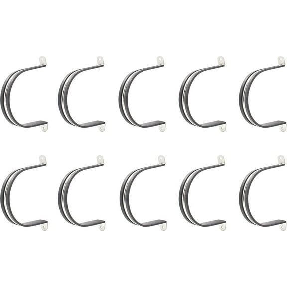 10 Pack Clamps, Stainless Steel Cable Clamp,Pipe Clamp,Tube Clamp,Metal Clamp,Rubber Cushioned Insulated Clamp,Tube Holder for Tube,Pipe Hoop,Pipe or Wire Cord Installation 4-1/2 Inch(114mm)