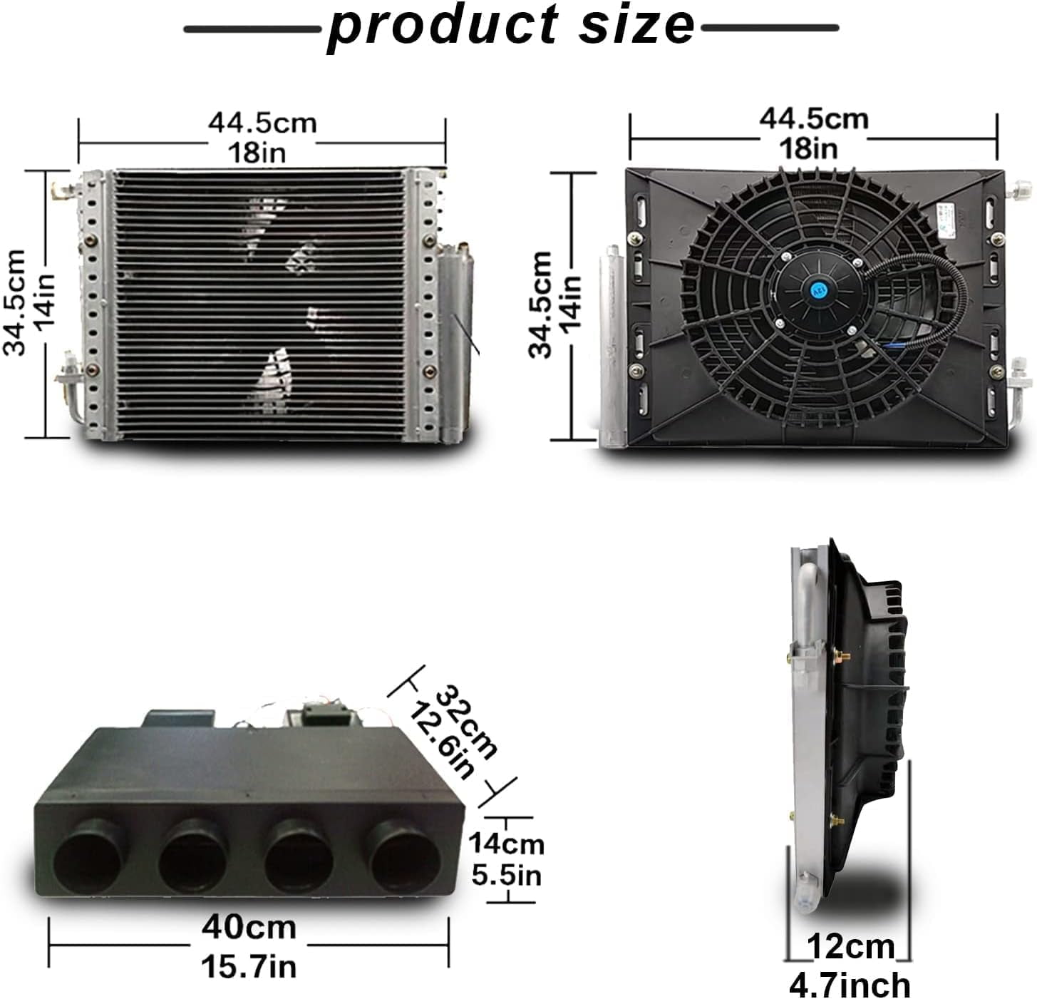 12V 10000BTU Universal Under Dash Air Conditioner Kit, Energy Saving Scroll Compressor Heating & Cooling AC Unit for Car, Van, RV, Truck