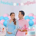 thumbnail image 4 of Baseball or Softball Gender Reveal Decorations for Boys or Girls with Baseball or Softball Banner Cake Cupcake Toppers Baseball or Bows Balloon for Baby Shower He or She Party Supplies, 4 of 6