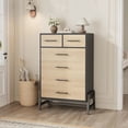thumbnail image 1 of Bingirl Commode Moderne à 5 Tiroirs de 50,5 Po de Hauteur avec Grand Espace de Rangement pour Chambre, Salon Ou Entrée, 1 of 10