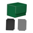 thumbnail image 1 of Caja de baraja de cartas, colección de pasatiempos de dados de cartas TCG, puede contener más de 100 tarjetas de organización Verde, 1 of 8