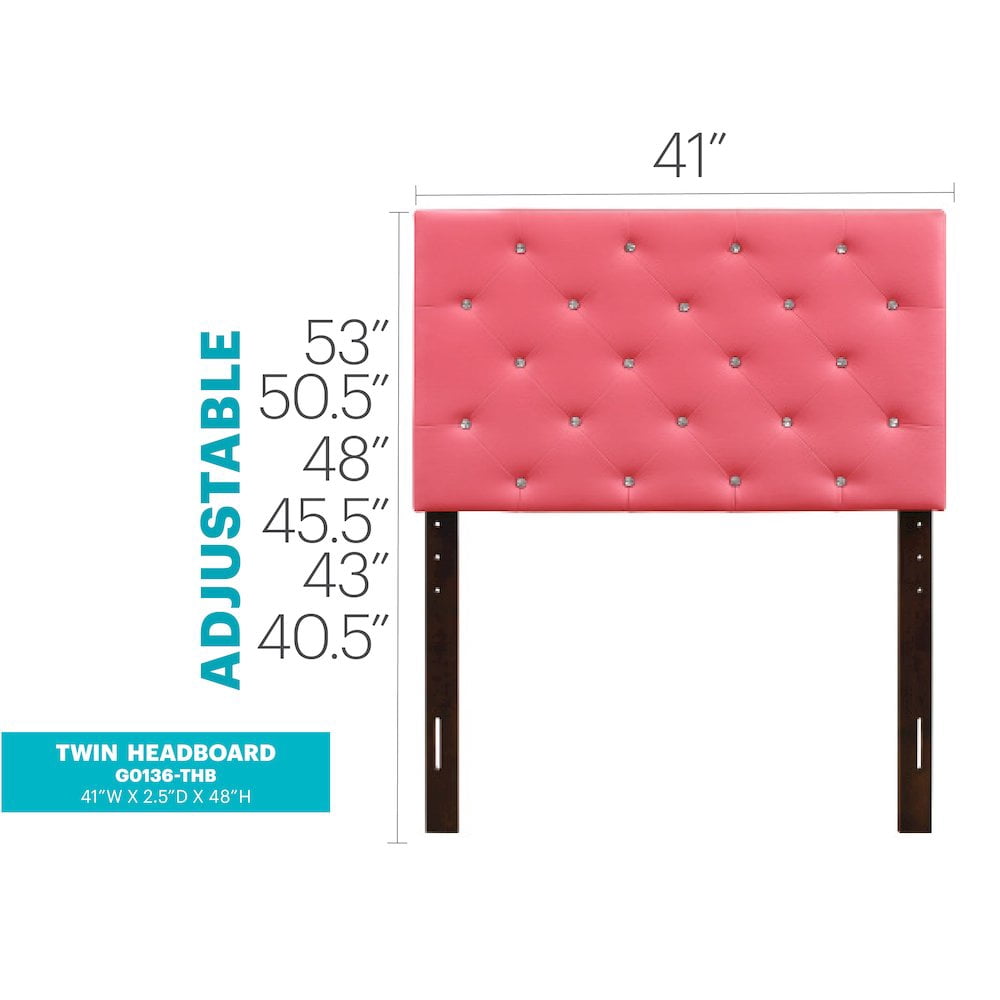 Glory Furniture Super Nova Twin Headboard in Pink Color