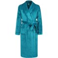thumbnail image 4 of Women Plush Fleece Robe Long Warm Bathrobe Shawl Collar/Hood, 4 of 5