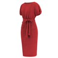 thumbnail image 4 of Vedolay Summer Dress Women's High Neck Split Bodycon Evening Long Dress,C XL, 4 of 5