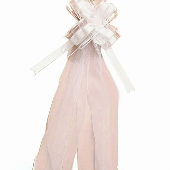 Church Wedding Pew Bows With Long Tulle Tails Chair Aisle Decor Wedding Car Decoration For Church Aisle Decor Ceremony