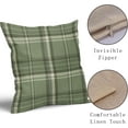 thumbnail image 4 of Sage Green Spring Plaid Pillow Covers 20x20 Set of 2 Buffalo Tartan Print Seasonal Decorative Throw Pillows Outdoor Pillowcase Square Linen Farmhouse Cushion Case Decor for Couch Sofa Bed, 4 of 5
