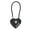 Black-13.5cm, variant on Lovely Heart Shaped Padlocks Lock passwords Padlocks Long Wire Ropes Lock for Lovers Wedding Anniversary Travel Couple Lock