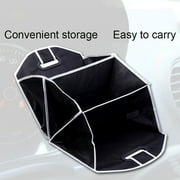 Car Trunk Organizer Cargo Organizer Folding Caddy Storage Collapse Bag Bin for Car Truck SUV 3 Section Collapsible Storage Box Black Podofo