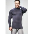 thumbnail image 3 of DEVOPS 2 Pack Men's thermal turtle neck long sleeve compression shirts (X-Large, Black/Charcoal), 3 of 3