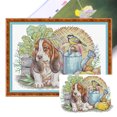 thumbnail image 1 of Kit Punto Cruz Con Cachorro Hilo Algodón Ecológico Bordado Parcial 14CT 42x32cm, 1 of 9