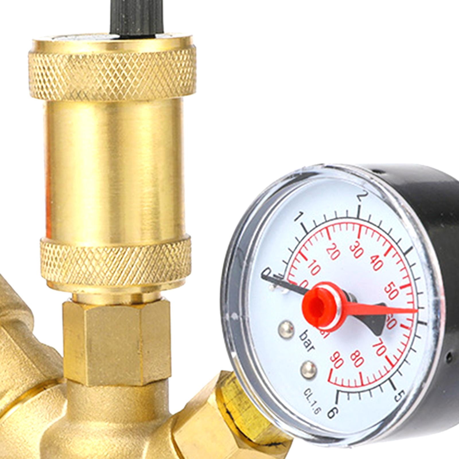 Dn25 Boiler with Pressure Gauge 25mm Water Air Vent Gauge Regulator for