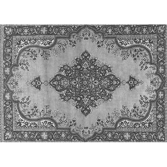 Ahgly Company Indoor Rectangle Medallion Gray Traditional Area Rugs, 5' x 7'
