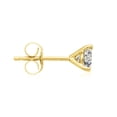 thumbnail image 4 of SuperJeweler 1/2 Carat Round Diamond Stud Earrings in 14 Karat Yellow Gold with Martini Setting, 4 of 6