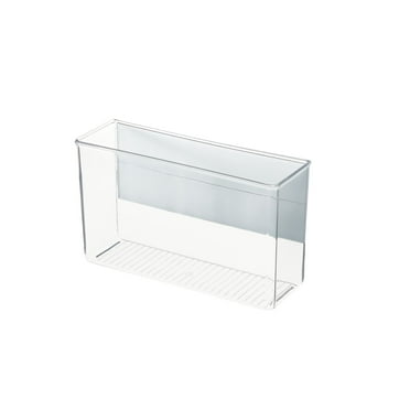 iDesign Plastic Laundry Room Magnetic Storage Bin, Large, Clear