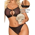 thumbnail image 3 of Sexyfree Women Lingerie Set Sexy Mesh Cut Out Bra and Panty Sets 2 Piece Underwear, 3 of 5