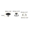 thumbnail image 2 of Kit de 100 Ojales Metal 4.5mm 0.18 Ojal Herramienta para Zapatos Ropa Cinturón Bolso Bricolaje Negro, 2 of 7