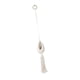 thumbnail image 2 of Macetero colgante de macramé, elegante, hecho a mano, macramé decorativo. Blanco, 2 of 9