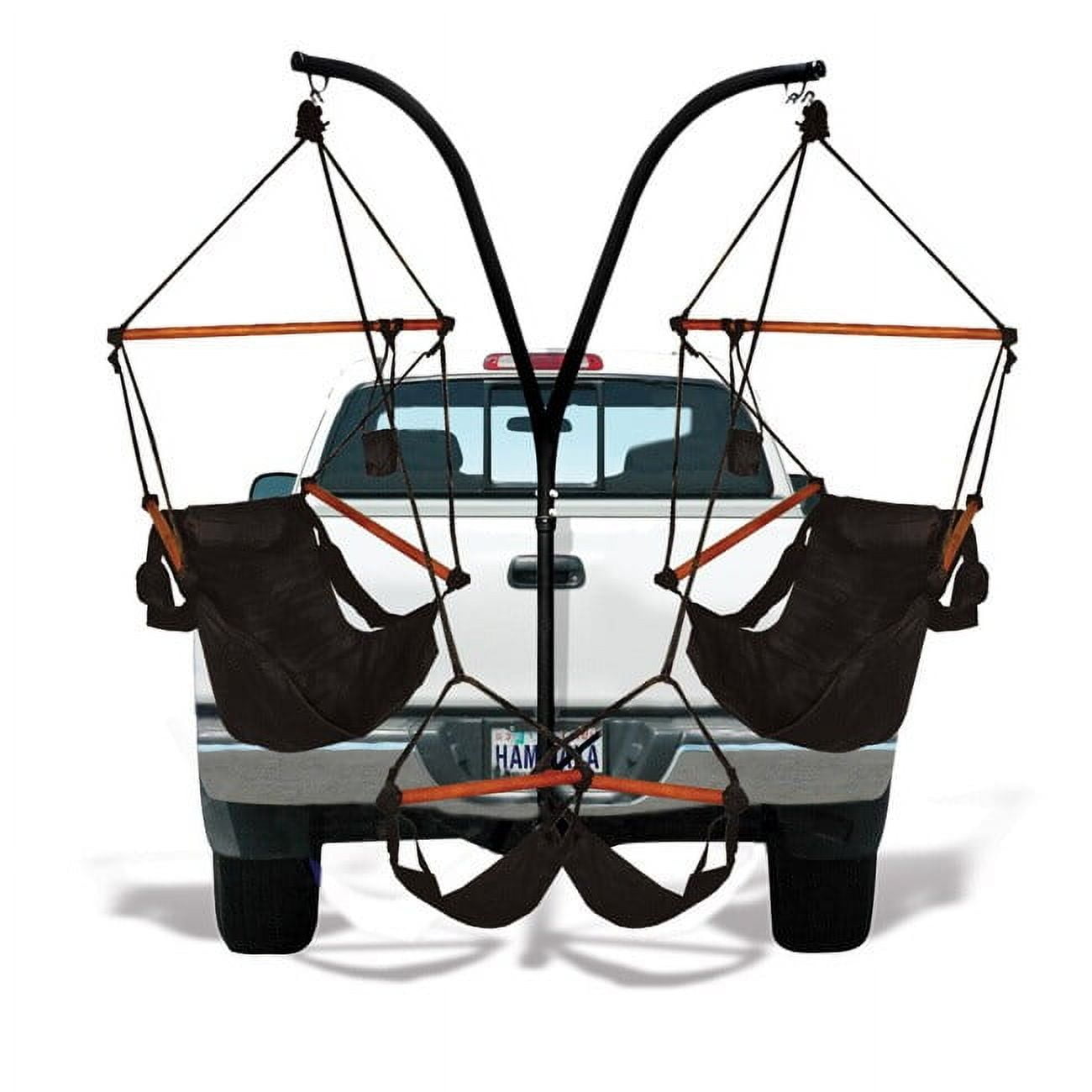 King's Pond 40503-KP Hammaka Trailer Natural Tan Hitch Hanging Chair Stand with Hammaka Chairs