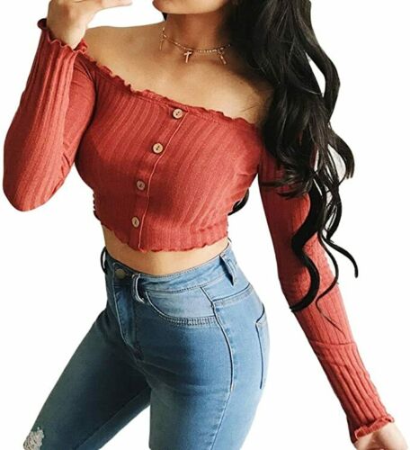off the shoulder crop top sweater