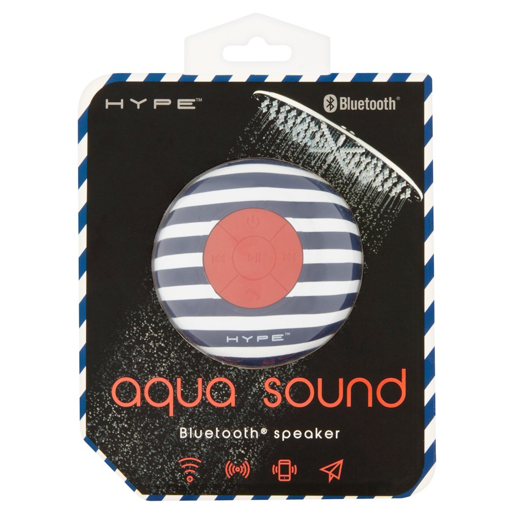 Hype Aqua Sound Wireless Portable Bluetooth Waterproof Shower Speaker