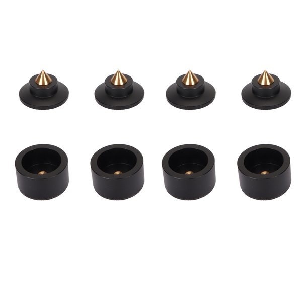 YAHHU Pies de Aislamiento para Altavoces HiFi de Alta Fidelidad Almohadillas Amortiguadoras 4 Piezas Negro (45 mm / 1.77 inches)
