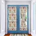 thumbnail image 2 of Vintage Flower Door Curtains for Door Window, French Sidelight Front Back Door Curtains With Tieback, Farmhouse Bird Butterfly Red Floral Kitchen Rod Pocket Drapes Panel, 54"x72", 2 of 5