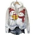 thumbnail image 6 of Sakmal Women Hoodies Christmas Plus Size Fall Sweatshirts Comfy Snowmen Print Hoodies for Women, 6 of 9