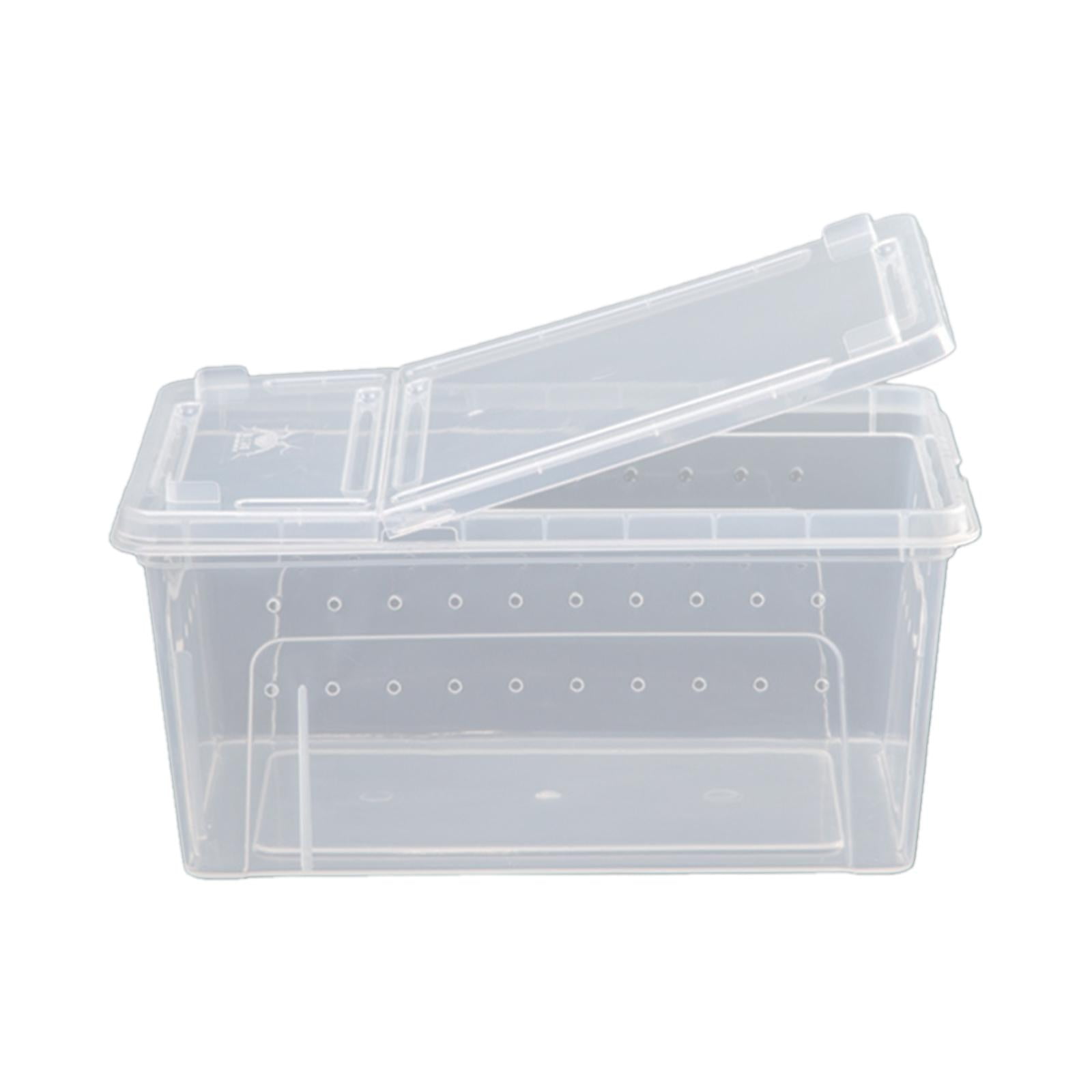 perfeclan Reptile Breeding Box Animal Habitat Cage with Small Vents Portable Reptile Terrarium Turtle Transport Container for Scorpion