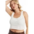 thumbnail image 5 of June & Vie Women's Plus Size Pointelle Cropped Sweater, 5 of 5