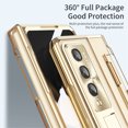 thumbnail image 3 of Tarise Kickstand Case for Samsung Galaxy Z Fold 4 with Hinge Protection, Screen Protector Wireless Charging Anti-Fingerprint Luxury Shockproof All-Inclusive Case for Samsung Z Fold 4 5G 2022, Gold, 3 of 8