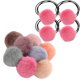 thumbnail image 4 of 12 piezas Pom Pom Camino la corbata Elástica Banda de cabello Ponytail Ponytains Cabeza para mujeres niñas, 4 of 6