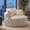 Beige, variant on KavlSean 53.5" Corduroy Oversized Round Chaise Lounge, Comfy Upholstered Boneless Couch with Pillow, No Assembly Required, Deep Seat Lounge Floor Compression Sofa Chair for Living Room, Apartment
