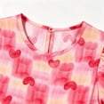 thumbnail image 7 of ITSAME Girls Summer Dress Puff Short Sleeve Cotton Heart Print Kids Loose Casual A-Line Dress Red Size 9-10, 7 of 7