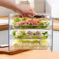 thumbnail image 5 of Aursykel Multi functional Kitchen Organizer Transparent Storage Drawer Shelf for Fruits Vegetables Side Dishes Multi layer Design Easy Extraction Anti slip for Home Organization, 5 of 8