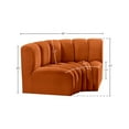 thumbnail image 3 of Meridian Furniture Arc Cognac Velvet Modular Sectional, 3 of 9