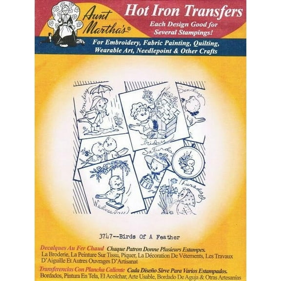 Aunt Martha's Transfer Paper 7 x 0.10 inches Embroidery Transfer