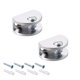 thumbnail image 1 of Soportes de Estante de Vidrio Clip de Vidrio Ajustable Semi Redondo para 4-8mm 2 Pcs, 1 of 2
