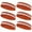 Dark Orange / White / Dark Orange, variant on Couver Standard White Striped Terry Cloth 2 Colored Sweat Headband - 6 Pieces Pack (White / Red)