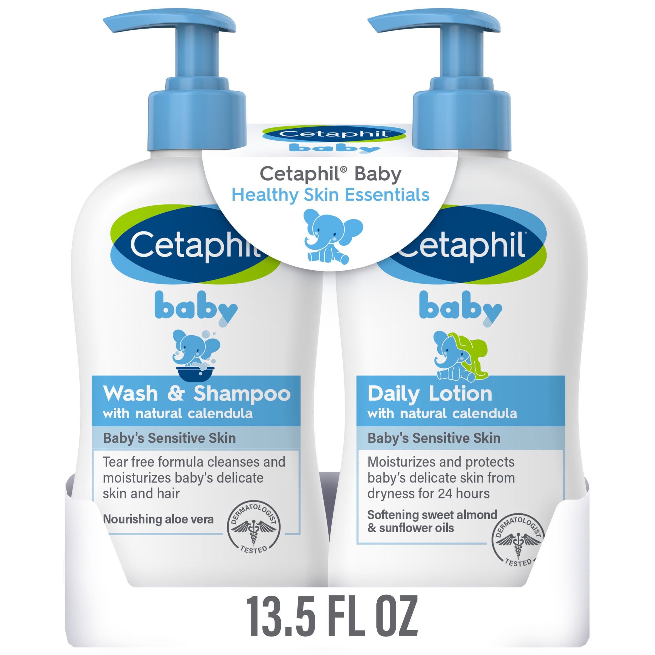 Baby Healthy Skin Essentials Set with Baby Wash & Shampoo and Daily Body Lotion