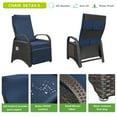 ATR ART to REAL Outdoor Wicker Recliner with Flip Table, Adjustable