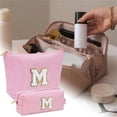 thumbnail image 3 of Initial Makeup Bag for Girls Travel Toiletry Cosmetic Organizer Cute for Teen Girl Teacher Girlfriend Women, 3 of 7