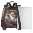thumbnail image 3 of Logiee Romantic Flower Fox Print Backpack Purse for Women,Fashion Leather Backpack Purse,Women's Leather Backpack for Work College Travel, 3 of 4